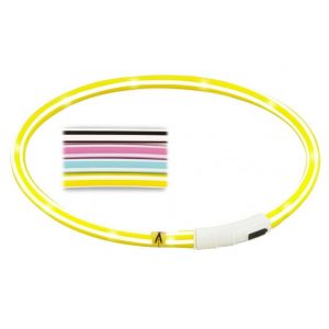 Best Friend Gear LED blinkhalsband 70cm, reglerbar, USB-laddningsbart