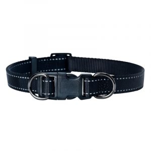DOGMAN Nylonhalsband Iris Ställbart Svart