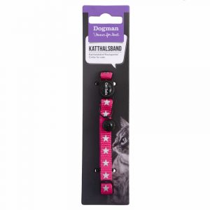 DOGMAN Katthalsband Star Rosa, M, 10mm x 18-30cm