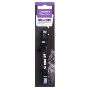 DOGMAN Katthalsband Stripe Svart 10mm x 21-30cm