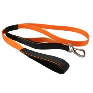 DOGMAN Sportkoppel Emmi Orange S-M - stötdämpande koppel med två handtag