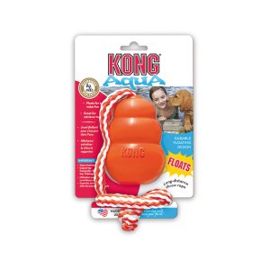 KONG Aqua Medium - flytande gummileksak med rep
