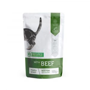 Natures Protection Kitten with Beef 100 g