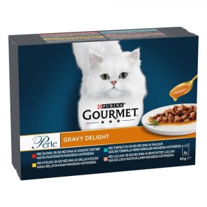 Gourmet Perle Gravy Delight Kött&Fisk 8-pack (8 x 85g) – våtfoder för katter