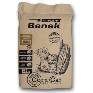 SUPER BENEK Corn Golden Natural 25 L majsströ - naturligt klumpande kattströ med doft