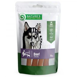 NATURES PROTECTION Snack Beef Sticks 75 g - spannmålsfri hundgodis