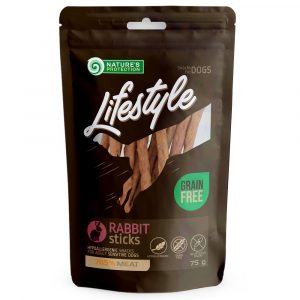 NATURES PROTECTION Lifestyle Snack Rabbit Sticks 75 g - spannmålsfri hundgodis